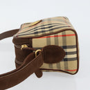 Burberrys Nova Check Shoulder Bag Canvas Beige Gold Auth BA5948-5