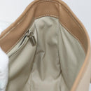 BURBERRY Shoulder Bag Leather Beige Silver Auth BA5949-19