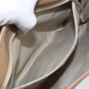 BURBERRY Shoulder Bag Leather Beige Silver Auth BA5949-21