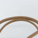 BURBERRY Shoulder Bag Leather Beige Silver Auth BA5949-8