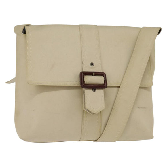 BURBERRY Shoulder Bag Canvas Beige Auth BA5950