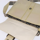 BURBERRY Shoulder Bag Canvas Beige Auth BA5950-14