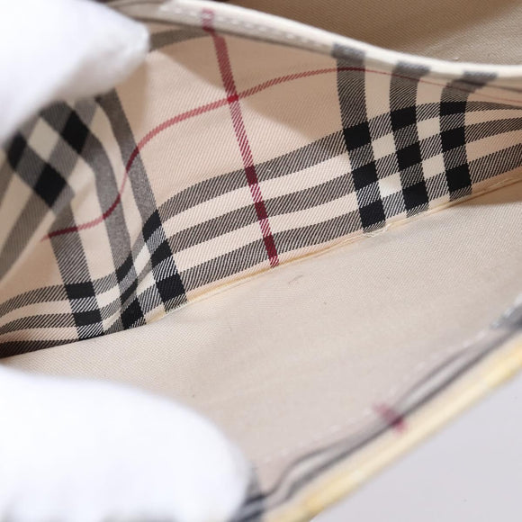 BURBERRY Shoulder Bag Canvas Beige Auth BA5950