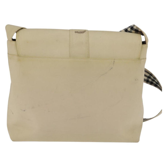 BURBERRY Shoulder Bag Canvas Beige Auth BA5950