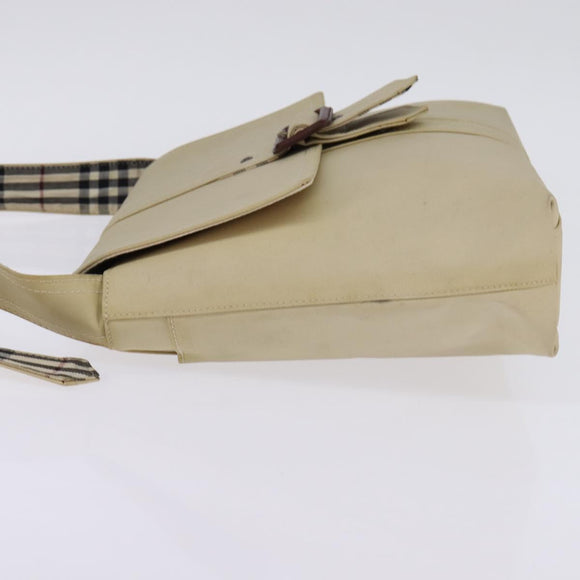 BURBERRY Shoulder Bag Canvas Beige Auth BA5950