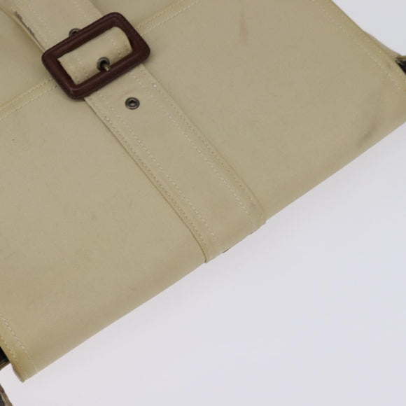 BURBERRY Shoulder Bag Canvas Beige Auth BA5950