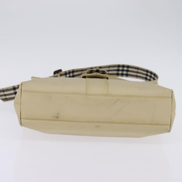 BURBERRY Shoulder Bag Canvas Beige Auth BA5950