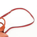 Miu Miu Madras Hand Bag Leather 2way Orange Gold Auth BA5951V-16