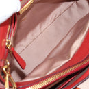 Miu Miu Madras Hand Bag Leather 2way Orange Gold Auth BA5951V-23