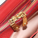 Miu Miu Madras Hand Bag Leather 2way Orange Gold Auth BA5951V-27