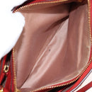 Miu Miu Madras Hand Bag Leather 2way Orange Gold Auth BA5951V-10