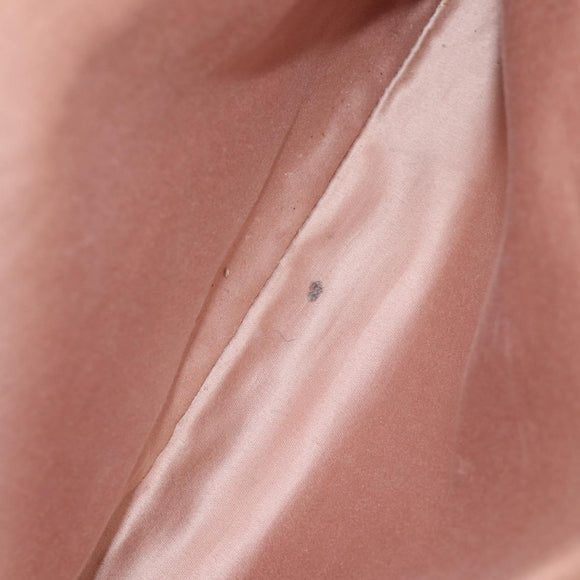 Miu Miu Madras Hand Bag Leather 2way Orange Gold Auth BA5951V