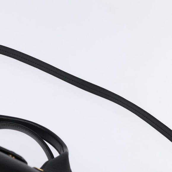 Chloe Alice Hand Bag Leather 2way Navy Gold Auth BA5952