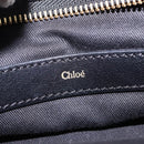 Chloe Alice Hand Bag Leather 2way Navy Gold Auth BA5952-19