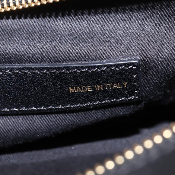 Chloe Alice Hand Bag Leather 2way Navy Gold Auth BA5952