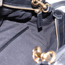 Chloe Alice Hand Bag Leather 2way Navy Gold Auth BA5952-21