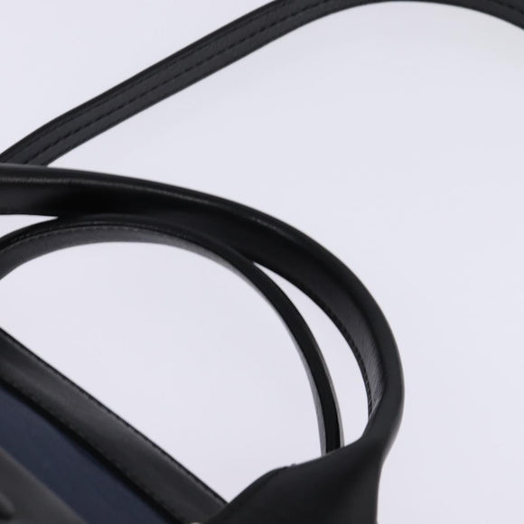 Chloe Alice Hand Bag Leather 2way Navy Gold Auth BA5952