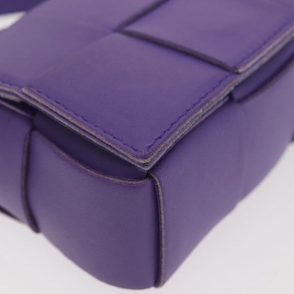 BOTTEGA VENETA MAXI INTRECCIATO Candy Cassette Bag Leather Purple Auth BA5953