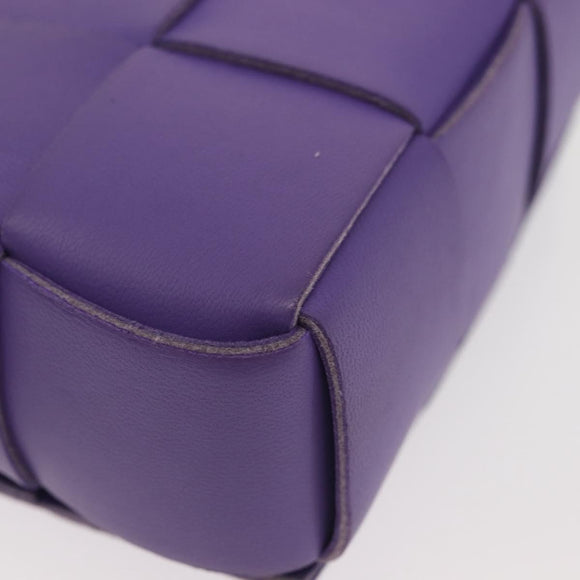 BOTTEGA VENETA MAXI INTRECCIATO Candy Cassette Bag Leather Purple Auth BA5953