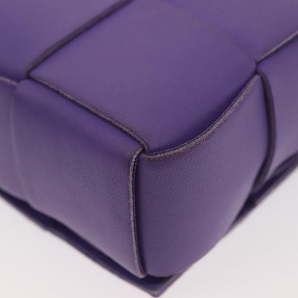 BOTTEGA VENETA MAXI INTRECCIATO Candy Cassette Bag Leather Purple Auth BA5953
