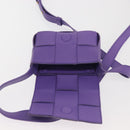 BOTTEGA VENETA MAXI INTRECCIATO Candy Cassette Bag Leather Purple Auth BA5953-9