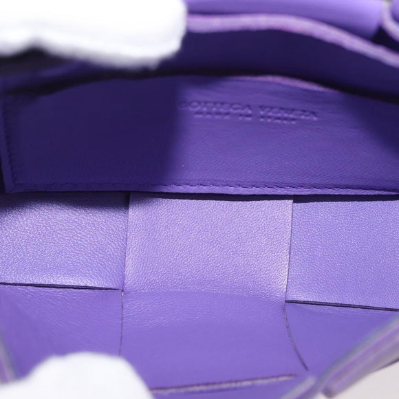 BOTTEGA VENETA MAXI INTRECCIATO Candy Cassette Bag Leather Purple Auth BA5953