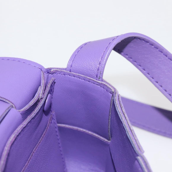 BOTTEGA VENETA MAXI INTRECCIATO Candy Cassette Bag Leather Purple Auth BA5953