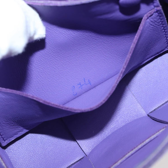 BOTTEGA VENETA MAXI INTRECCIATO Candy Cassette Bag Leather Purple Auth BA5953