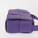 BOTTEGA VENETA MAXI INTRECCIATO Candy Cassette Bag Leather Purple Auth BA5953-3