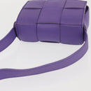 BOTTEGA VENETA MAXI INTRECCIATO Candy Cassette Bag Leather Purple Auth BA5953-6