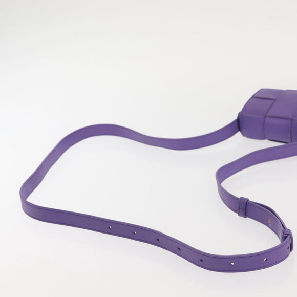 BOTTEGA VENETA MAXI INTRECCIATO Candy Cassette Bag Leather Purple Auth BA5953