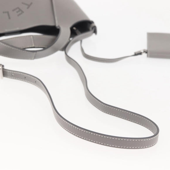 Stella MacCartney Hand Bag Leather 2way Gray Silver Auth BA5955