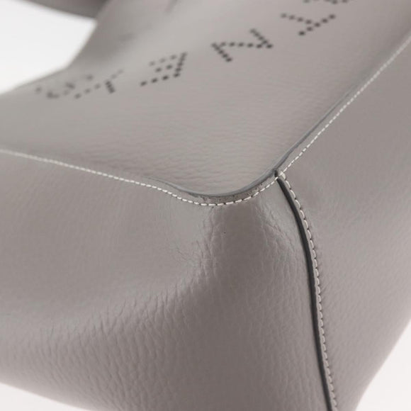 Stella MacCartney Hand Bag Leather 2way Gray Silver Auth BA5955