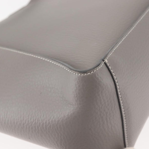 Stella MacCartney Hand Bag Leather 2way Gray Silver Auth BA5955