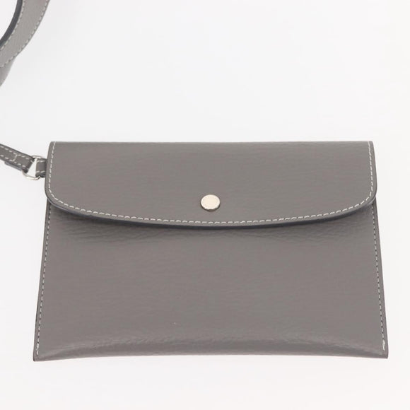 Stella MacCartney Hand Bag Leather 2way Gray Silver Auth BA5955