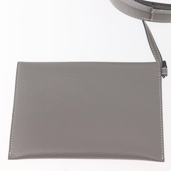 Stella MacCartney Hand Bag Leather 2way Gray Silver Auth BA5955