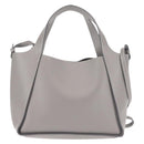 Stella MacCartney Hand Bag Leather 2way Gray Silver Auth BA5955-2