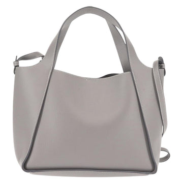 Stella MacCartney Hand Bag Leather 2way Gray Silver Auth BA5955 - 0