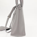 Stella MacCartney Hand Bag Leather 2way Gray Silver Auth BA5955-4