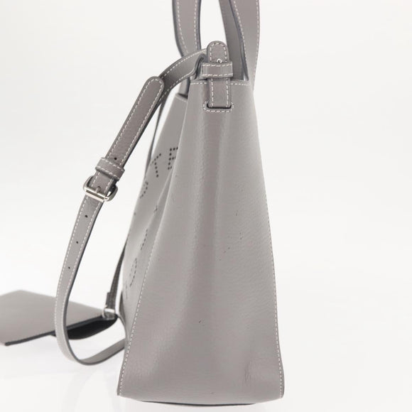 Stella MacCartney Hand Bag Leather 2way Gray Silver Auth BA5955