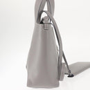 Stella MacCartney Hand Bag Leather 2way Gray Silver Auth BA5955-5