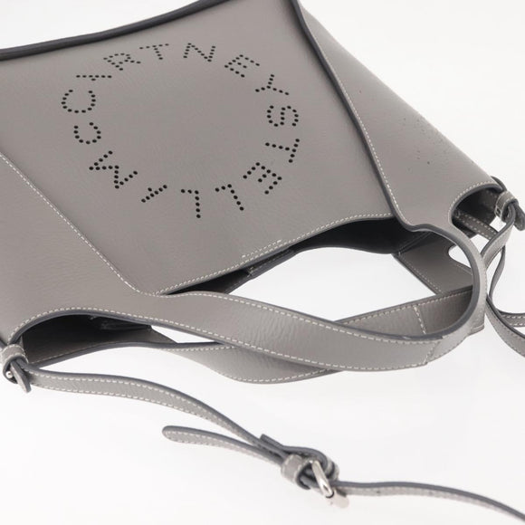 Stella MacCartney Hand Bag Leather 2way Gray Silver Auth BA5955