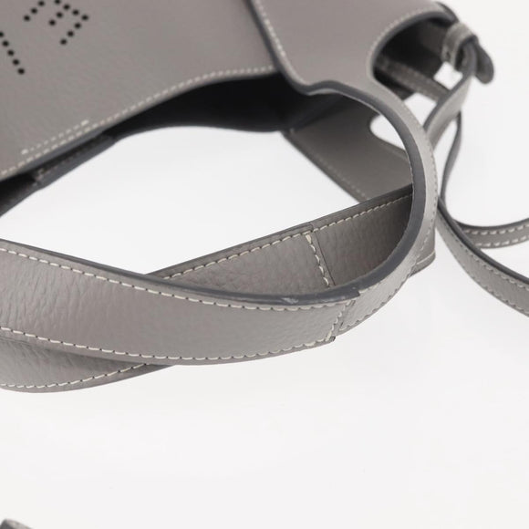 Stella MacCartney Hand Bag Leather 2way Gray Silver Auth BA5955