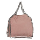 Stella MacCartney Chain Fabera Shoulder Bag Suede Pink Silver Auth BA5956-1