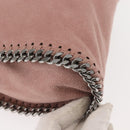 Stella MacCartney Chain Fabera Shoulder Bag Suede Pink Silver Auth BA5956-9