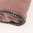Stella MacCartney Chain Fabera Shoulder Bag Suede Pink Silver Auth BA5956-17