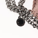 Stella MacCartney Chain Fabera Shoulder Bag Suede Pink Silver Auth BA5956-10