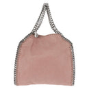Stella MacCartney Chain Fabera Shoulder Bag Suede Pink Silver Auth BA5956-13