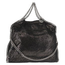 Stella MacCartney Chain Fabera Shoulder Bag Suede Black Silver Auth BA5957-1