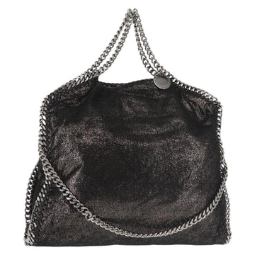 Stella MacCartney Chain Fabera Shoulder Bag Suede Black Silver Auth BA5957